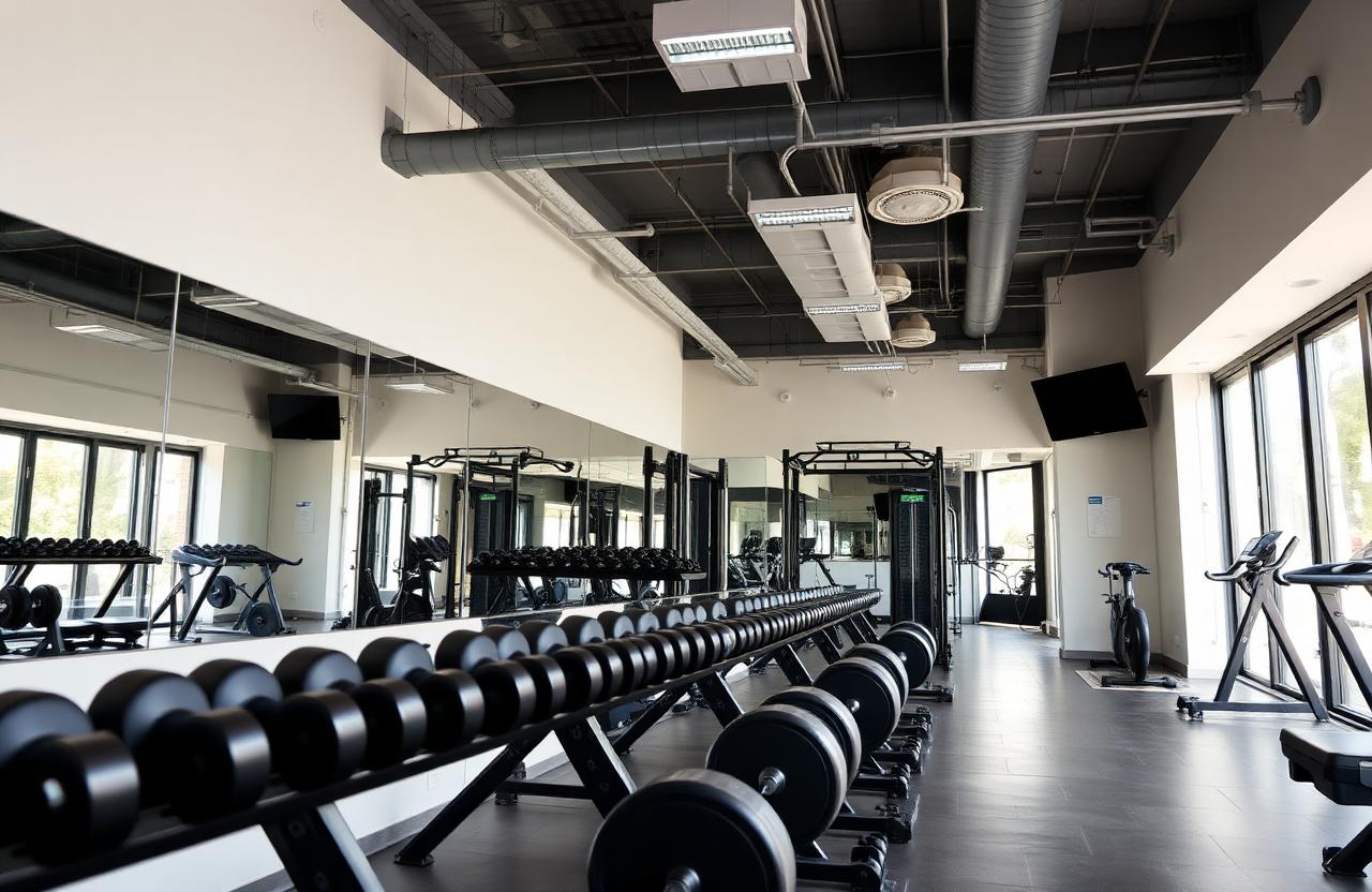 Sala pesi del fitness studio